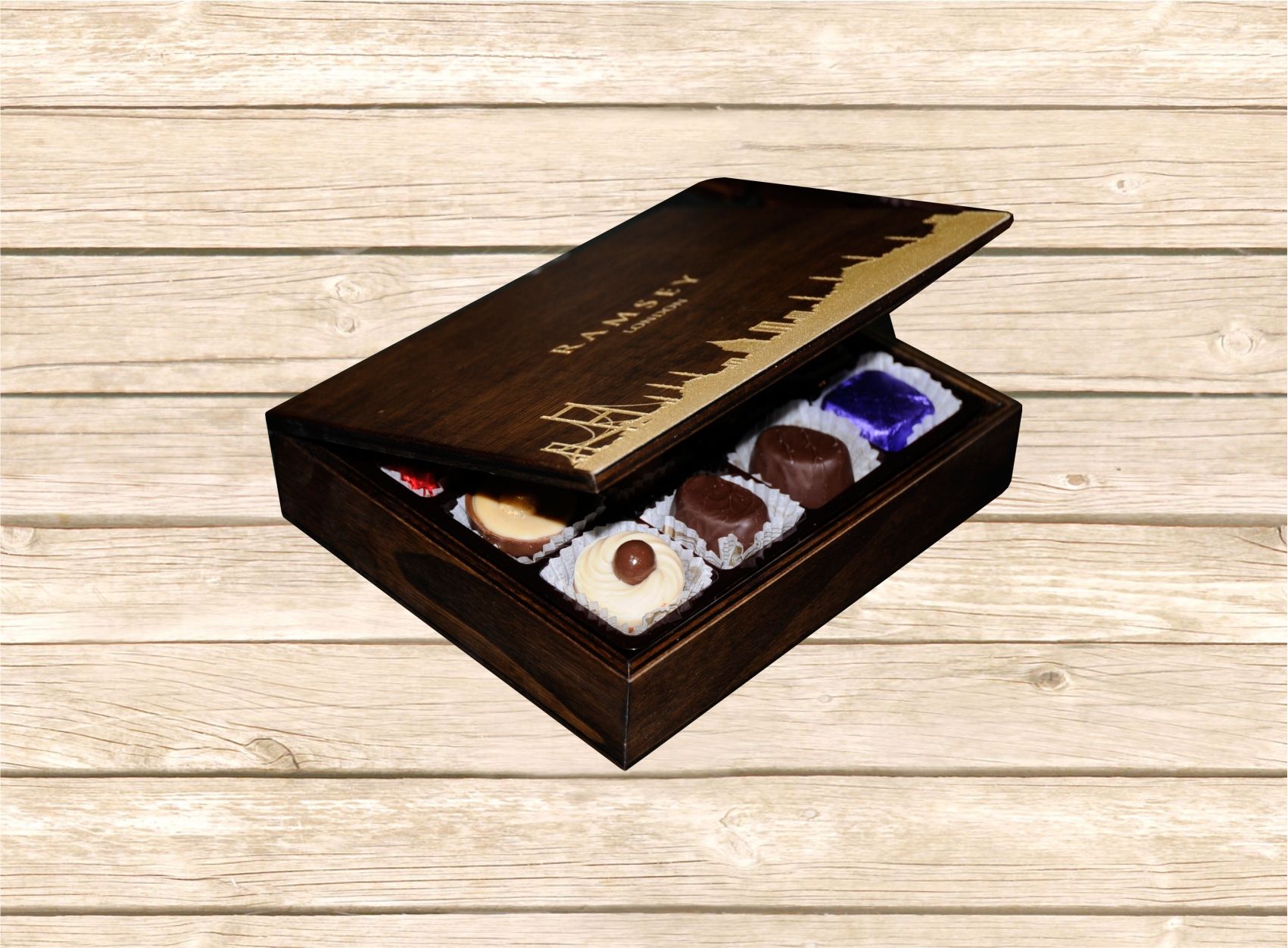 Ahşap Tatlı &amp; Çikolata Kutusu, Ürüm KoduKT03101 derece, sümen